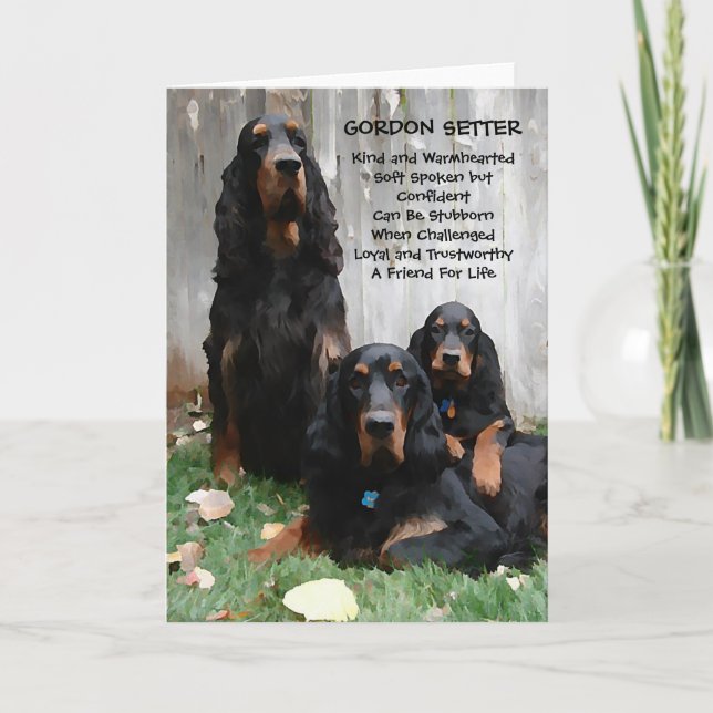 Carte de note de peinture Gordon Setter Generation (Devant)