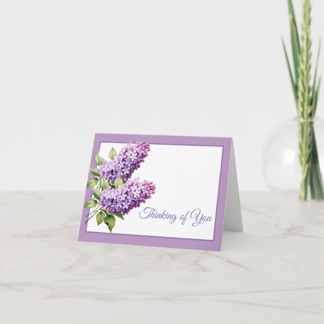 Carte de note de pensée de lilas (Devant)