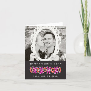 Carte de note de photo de Saint-Valentin de XOXO