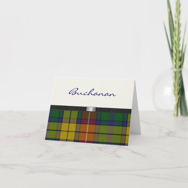 Carte de note de plaid de tartan (Devant)