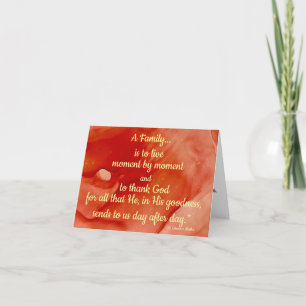 Carte de note de prière familiale inspirante