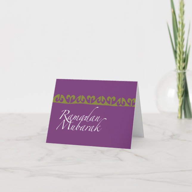 Carte de note de Ramadan Mubarak (Devant)