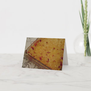 Carte de note de recette de gâteau de décharge