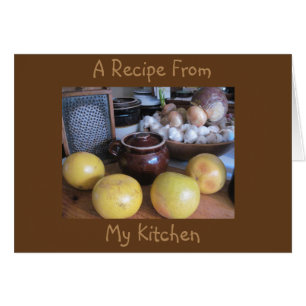 Carte de note de recette vide