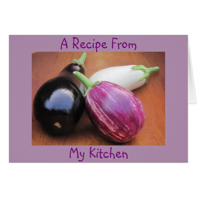 Carte de note de recette vide (Devant Horizontal)