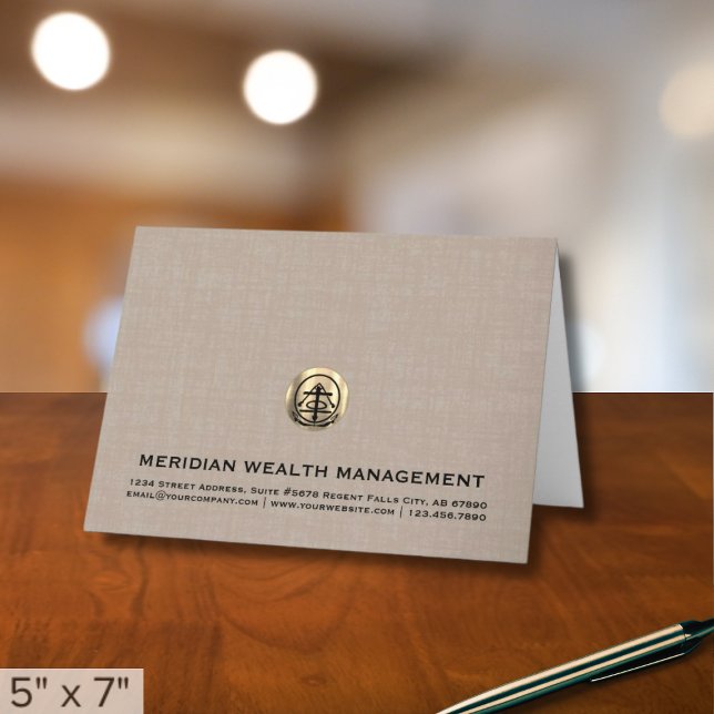 Carte de note de remerciement Logo personnalisable (Créateur téléchargé)