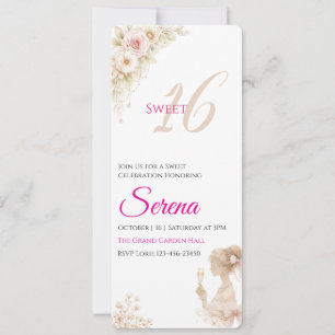 Carte de note de rêve fleuri pour un doux annivers