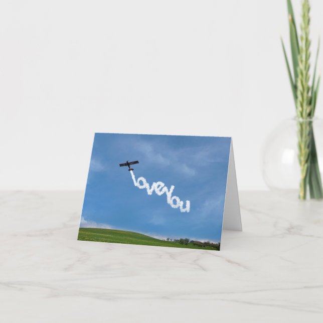 Carte de note de Skywriting "Love You" (Devant)