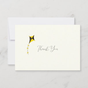 Carte de note de sortie de cerf-volant Aquarelle