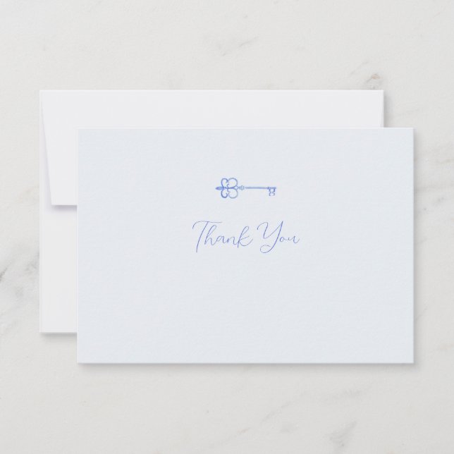 Carte de note de sortie de clé aquarelle (Devant)