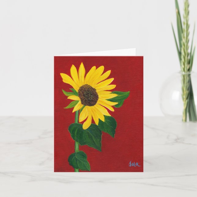 Carte de note de tournesol (Devant)