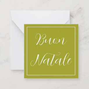 Carte de note de voeux Green with White Buon