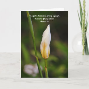 Carte de note d'encouragement Iris Flower Faith