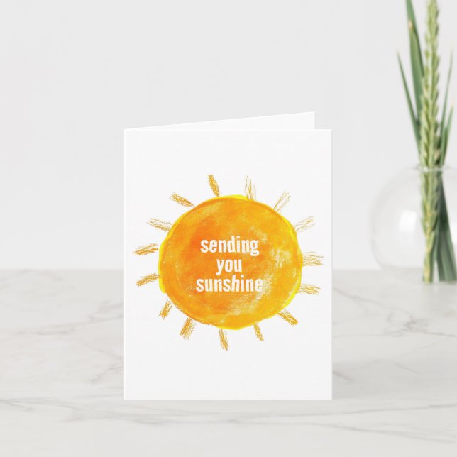 Carte de note d'illustration Sunshine (Devant)