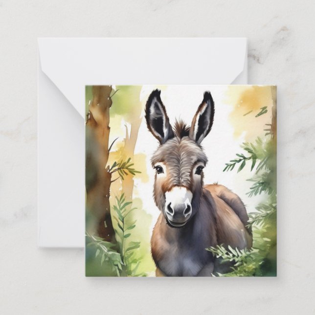 Carte de note Donkey Cute (Devant)