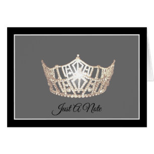 Carte de note d'or Miss America Gold Crown