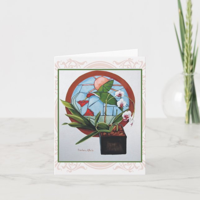 Carte de note d'orchidée (Devant)