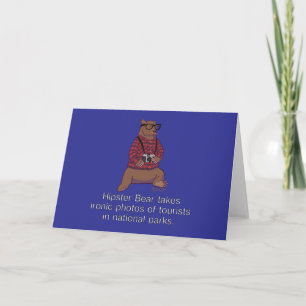 Carte de note d'ours Hipster