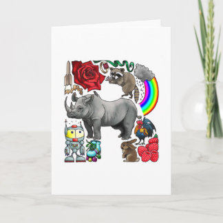 Carte de note du monogramme "R"