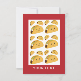 Carte de note du nom du Motif Taco