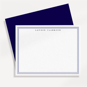 Carte de note élégante à cadre à triple bordure bi