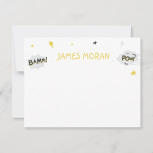 Carte de note Enfants Superhero