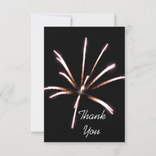 Carte de note Fireworks Flat Thank you