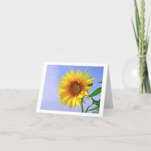 Carte de note flanc de tournesol jaune