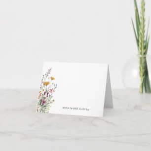 Carte de note florale élégante et personnalisée