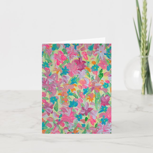 Carte de note florale Sunny Pastel (Devant)