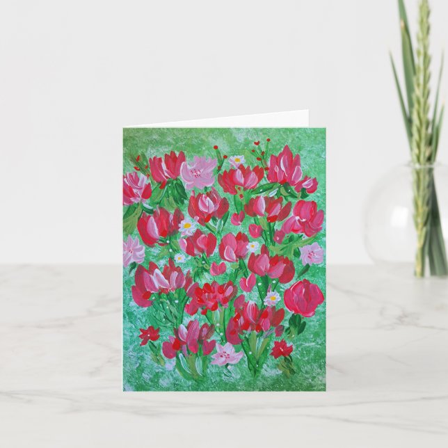 Carte de note florale Tulip Mania (Devant)