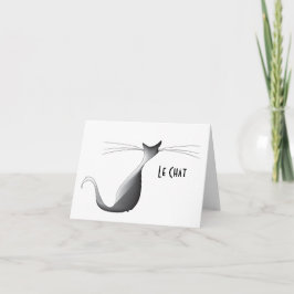 Carte de note fraîche de Le Chat BLANK