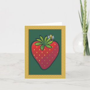 Carte de note fraise