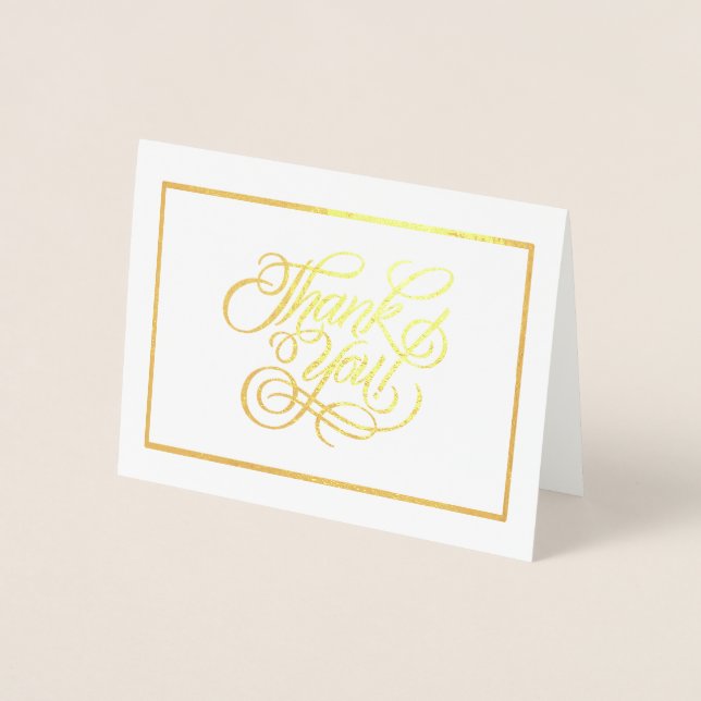 Carte de note Gold Foil Thank you (Devant)