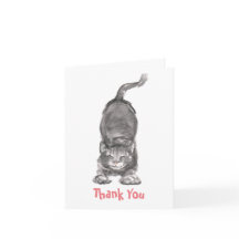 Carte de note Happy Cat Thank You