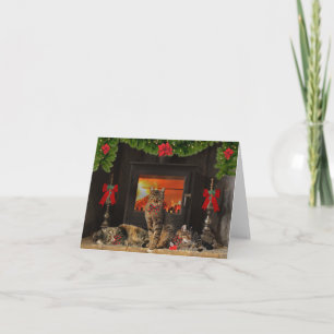 Carte de note "Happy Holiday Cats"