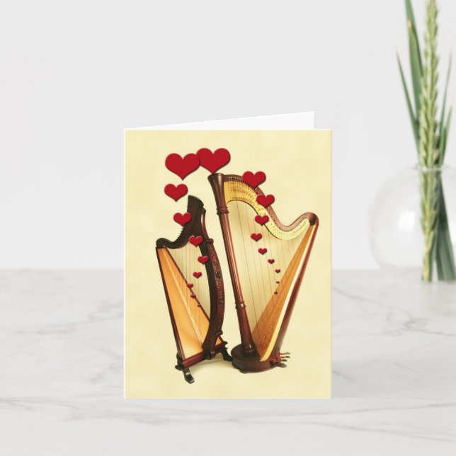 Carte de note Harp Love (Devant)