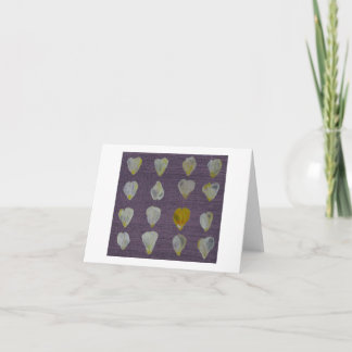 Carte de note jaune de pétales de rose de Zonta