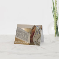 Carte de note juive de Shabbat Shalom de tallit