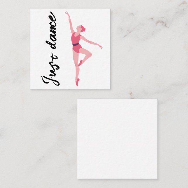 Carte de note Just Dance Ballerina | Ballet élégan (Devant / Derrière)