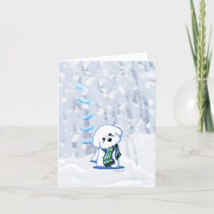 Carte de note KiniArt Winter Bichon
