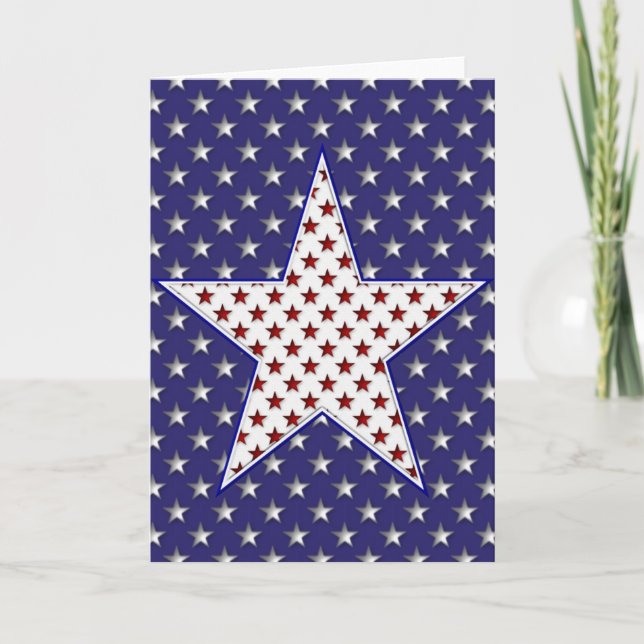 Carte de note KRW Patriotic Stars (Devant)
