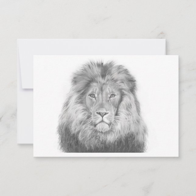 Carte de note Lion (Devant)