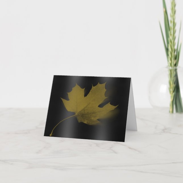 Carte de note Lonely Maple Leaf (Devant)