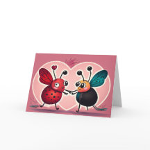 Carte de note Love Bugs