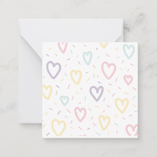 Carte de note Love Hearts (Devant)
