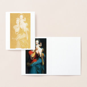 Carte de note Madonna et Child Gold Foil