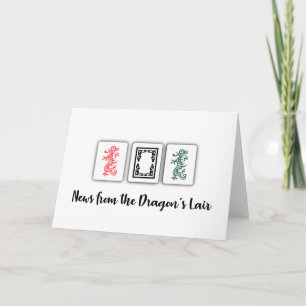 Carte de note Mah Jongg Dragons
