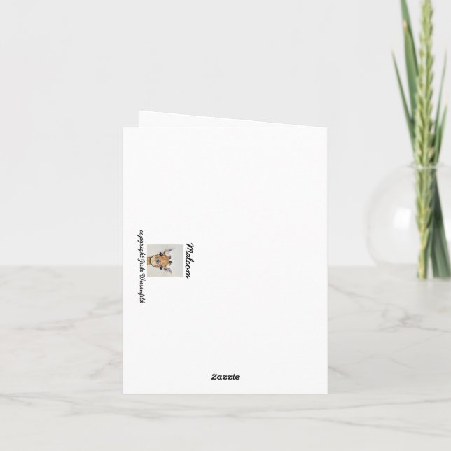 Carte de note Malcom avec intérieur vierge pour le (Dos)