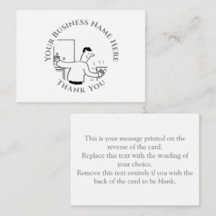 Carte de note Merci au plombier